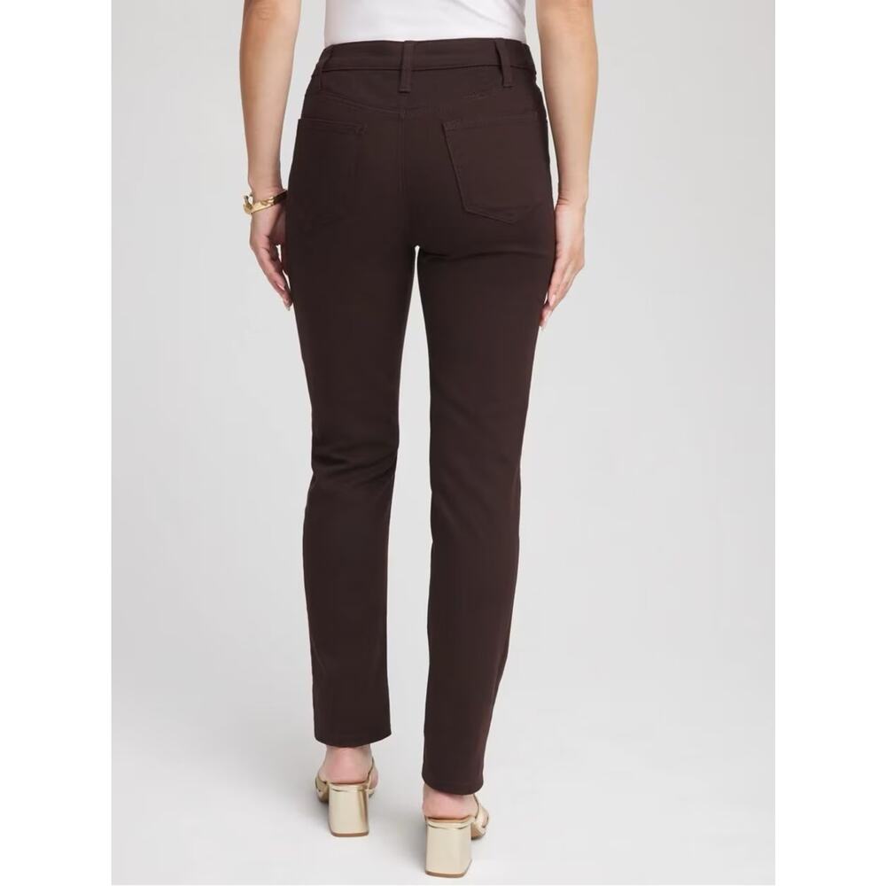 NEW Chico’s So Slimming Girlfriend Slim Ankle Jeans in Cocoa Bean -Size 3.5 (18) - Picture 2 of 8
